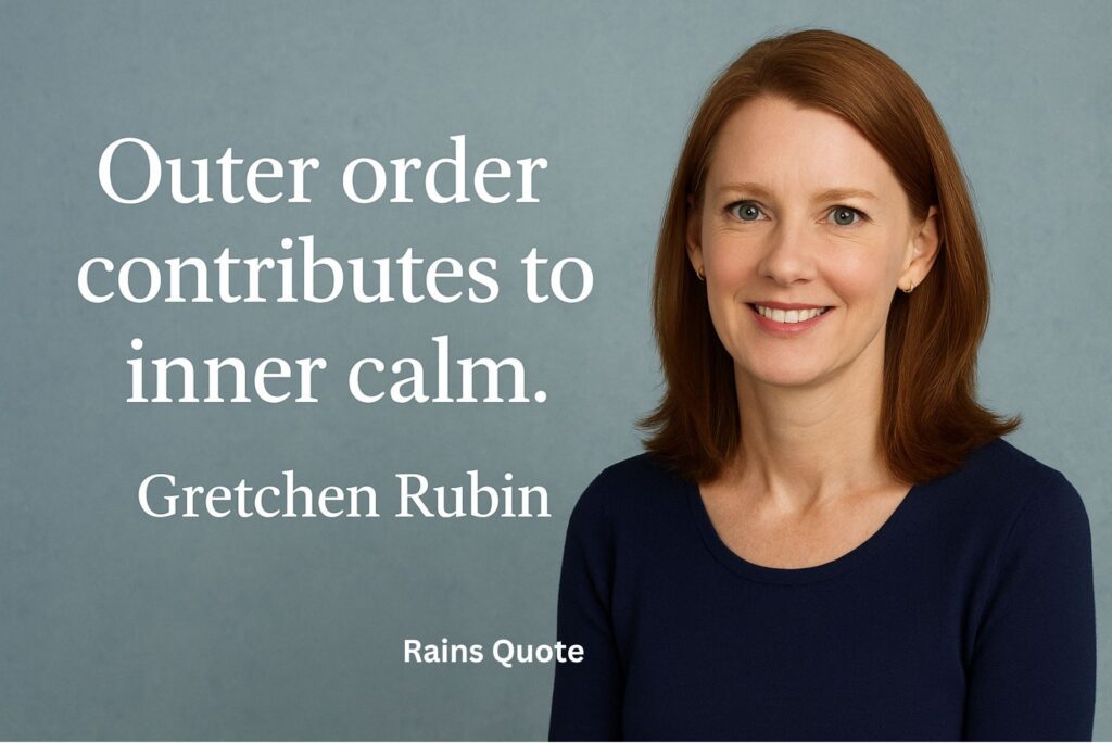 “Outer order contributes to inner calm.”