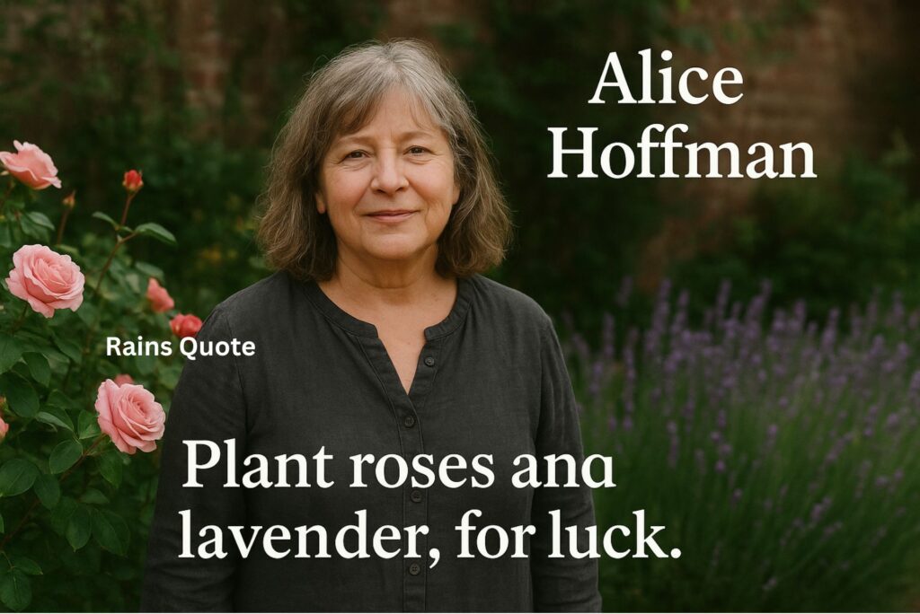 "Plant roses and lavender, for luck."