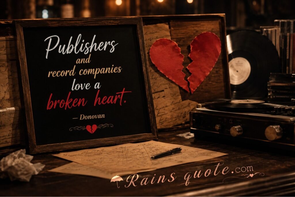 “Publishers and record companies love a broken heart.”