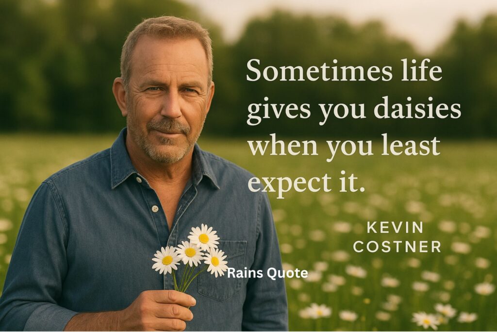 “Sometimes life gives you daisies when you least expect it.”