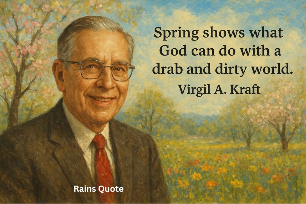 “Spring shows what God can do with a drab and dirty world.”