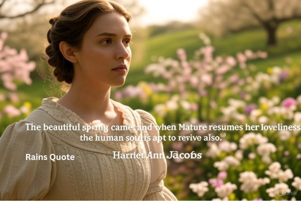 “The beautiful spring came; and when Nature resumes her loveliness, the human soul is apt to revive also.”