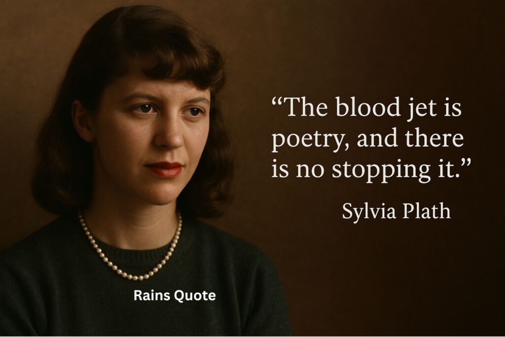 “The blood jet is poetry, and there is no stopping it.”