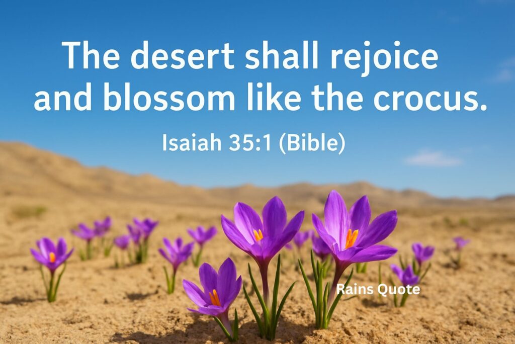 "The desert shall rejoice and blossom like the crocus."