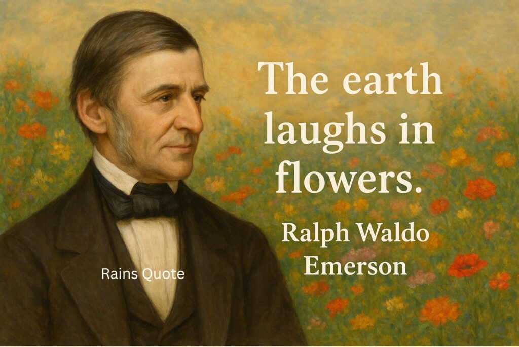 โThe earth laughs in flowers.โ