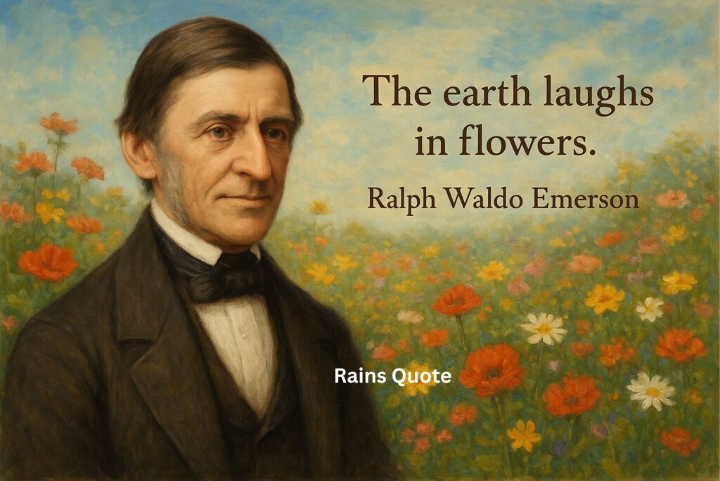 “The earth laughs in flowers.”