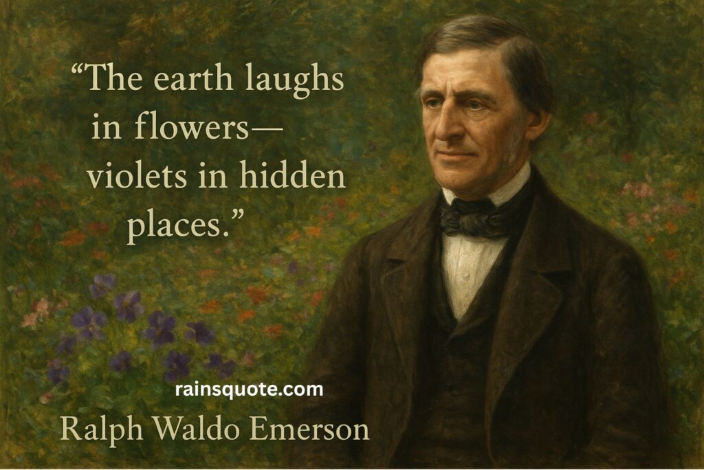 “The earth laughs in flowers—violets in hidden places.”