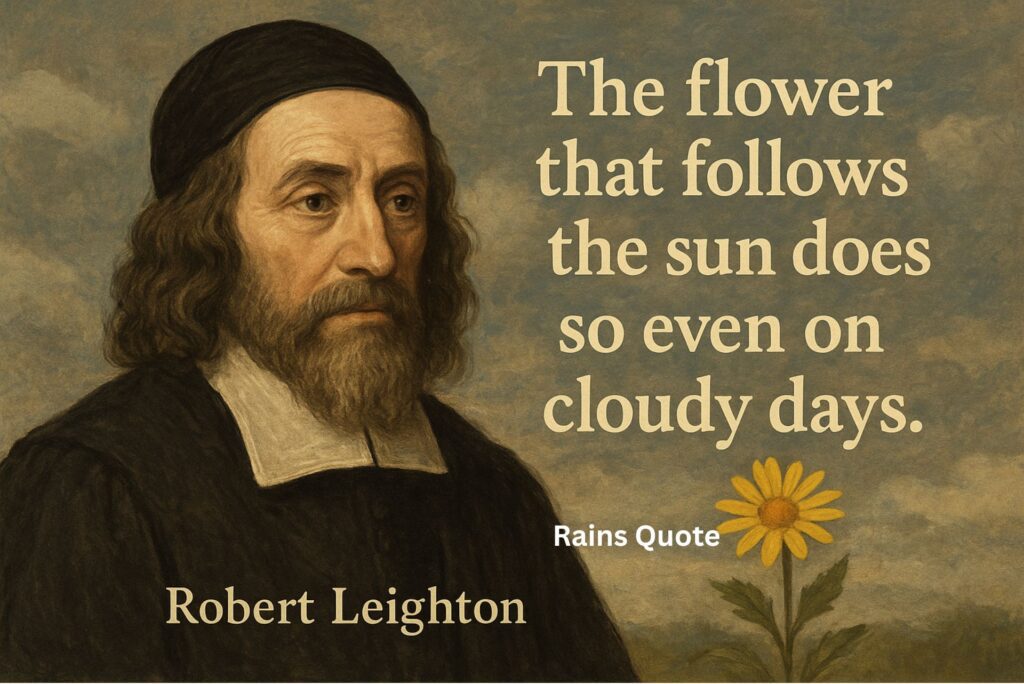 “The flower that follows the sun does so even on cloudy days.”