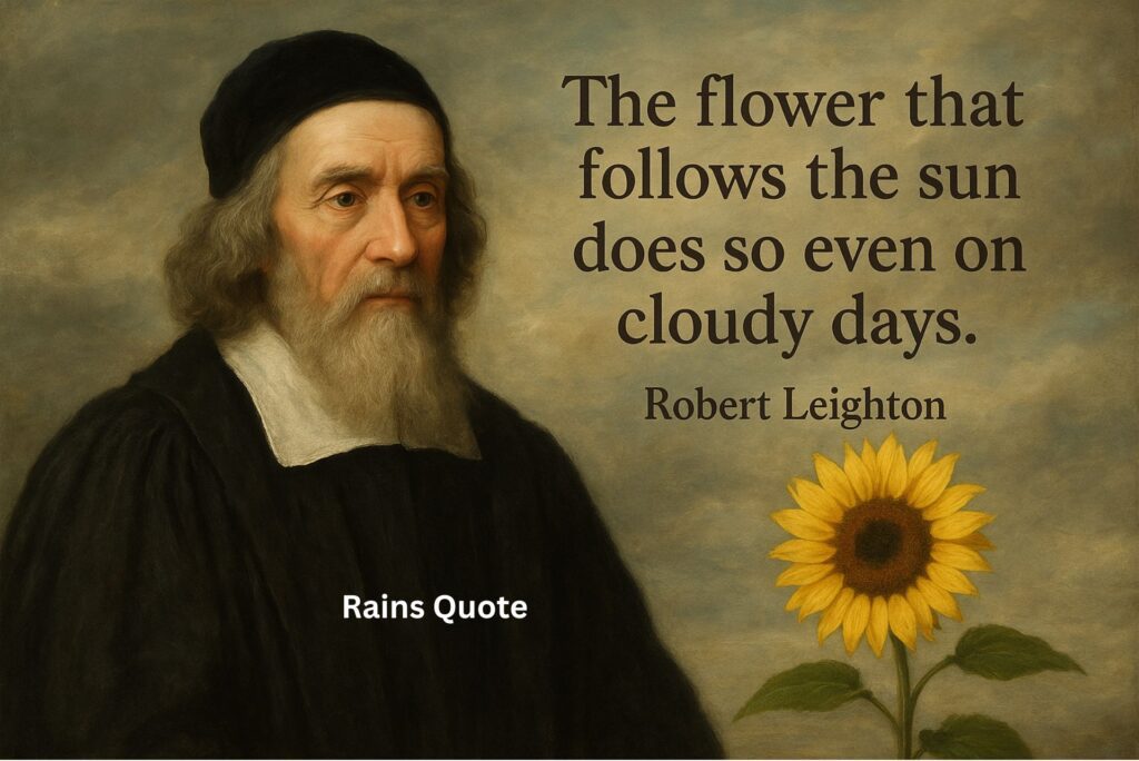โThe flower that follows the sun does so even on cloudy days.โ