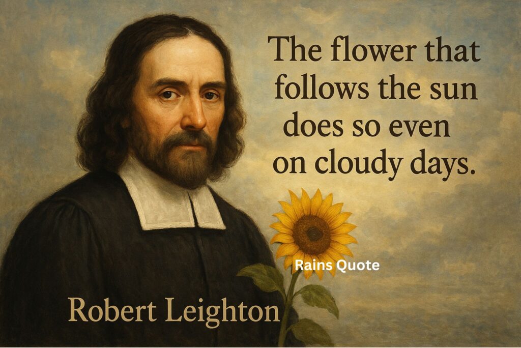 “The flower that follows the sun does so even on cloudy days.”