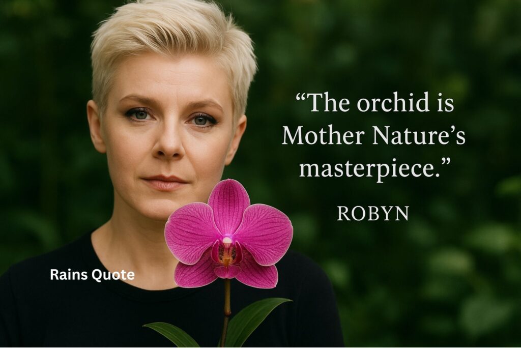 “The orchid is Mother Nature’s masterpiece.”