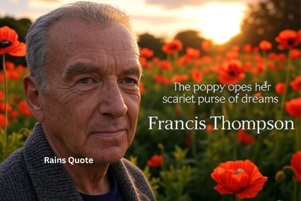 โThe poppy opes her scarlet purse of dreams.โ
