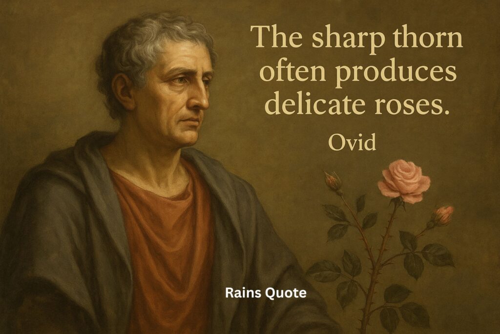 โThe sharp thorn often produces delicate roses.โ