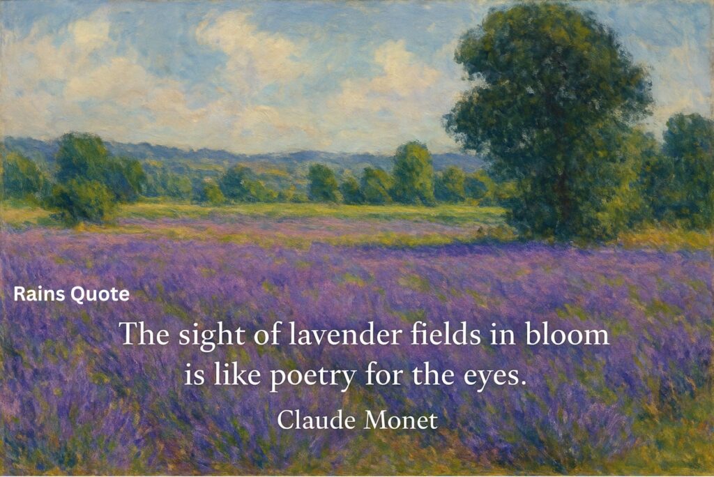 “The sight of lavender fields in bloom is like poetry for the eyes.”
