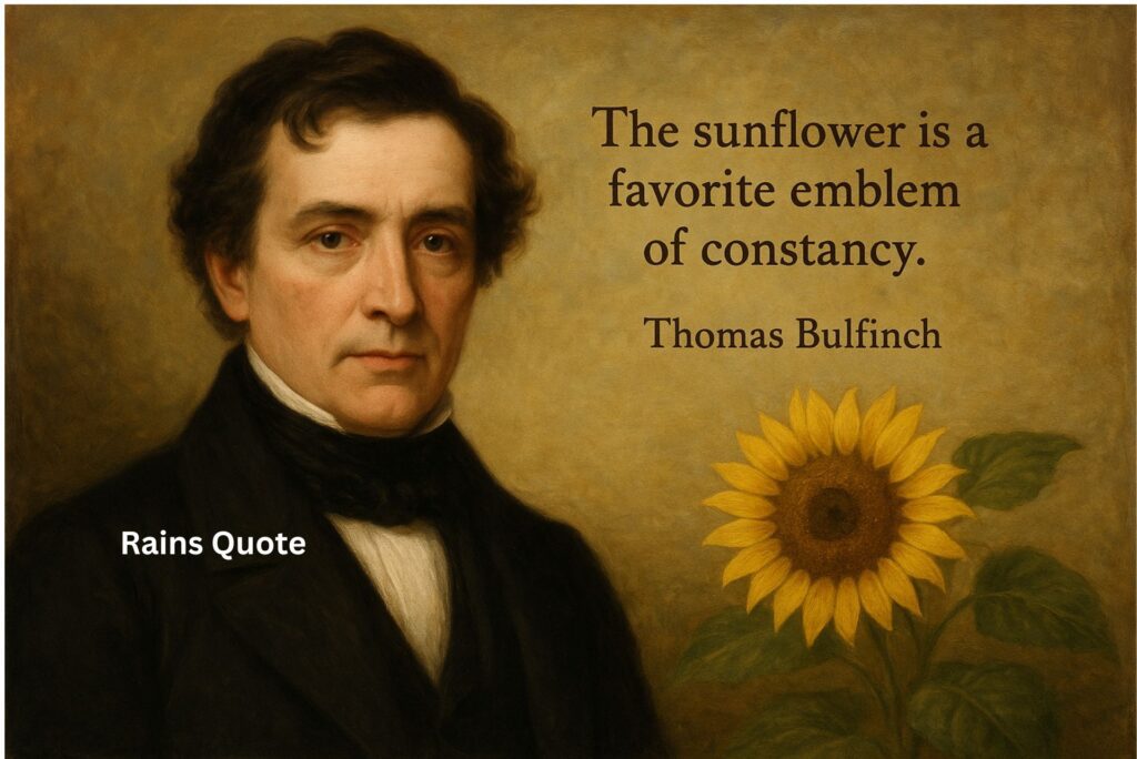 “The sunflower is a favorite emblem of constancy.”