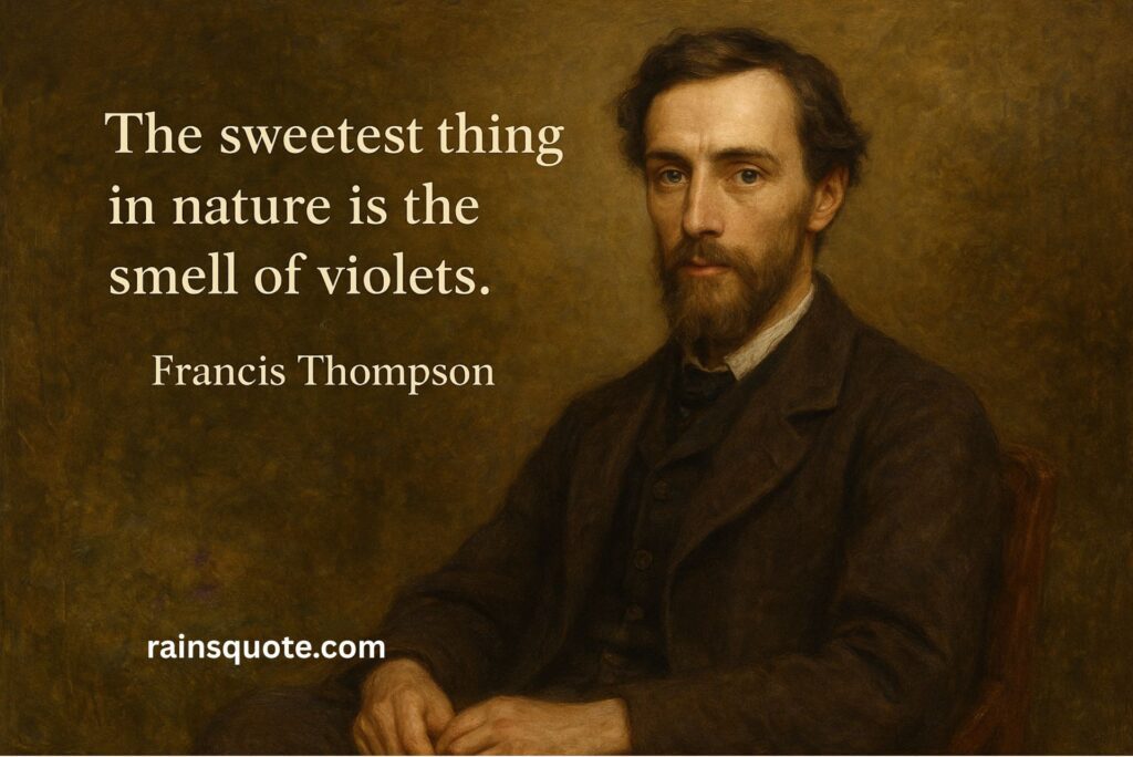 “The sweetest thing in nature is the smell of violets.”