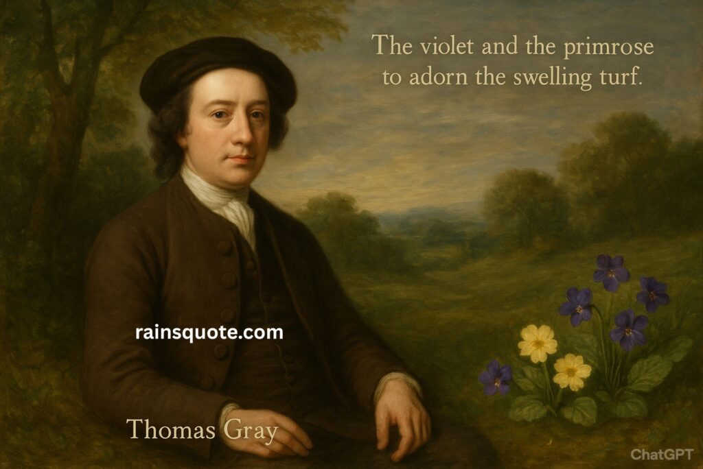 “The violet and the primrose to adorn the swelling turf.”