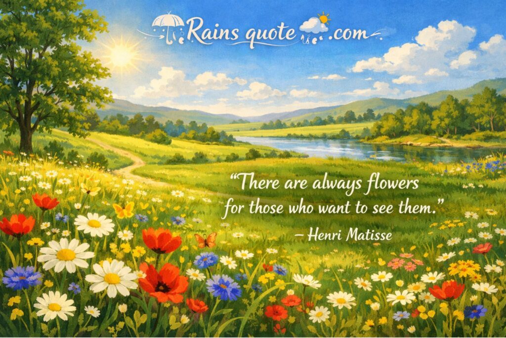 "There are always flowers for those who want to see them."