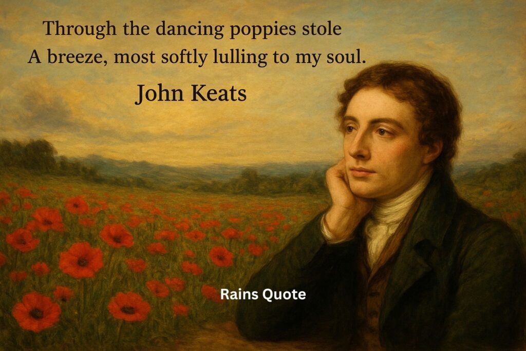 โThrough the dancing poppies stole / A breeze, most softly lulling to my soul.โ