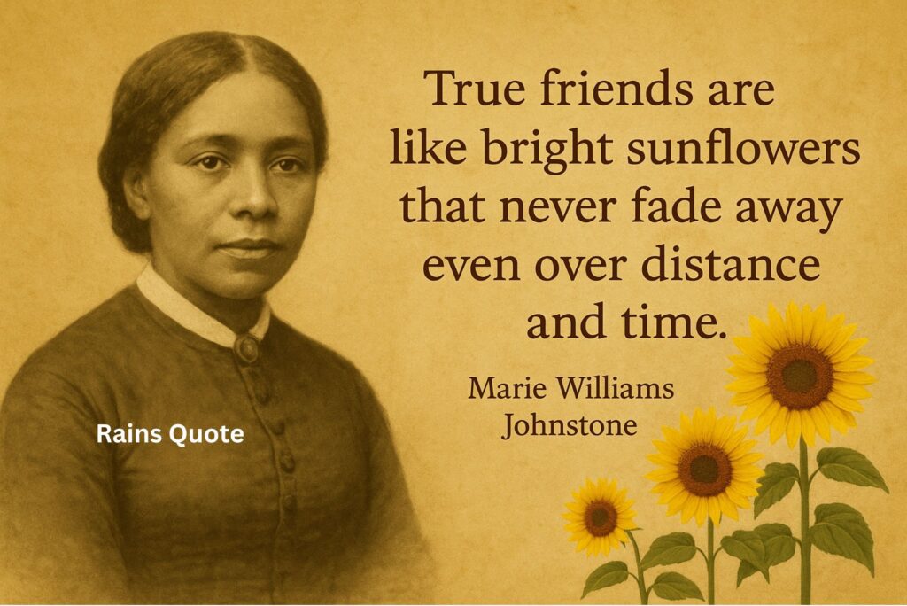 “True friends are like bright sunflowers that never fade away even over distance and time.”