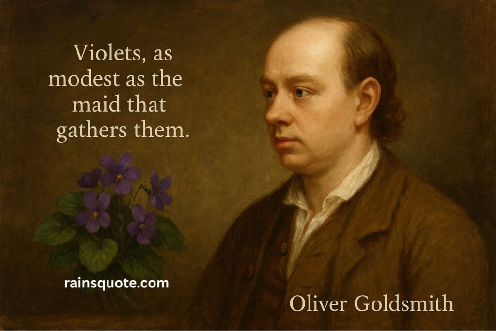 “Violets, as modest as the maid that gathers them.”