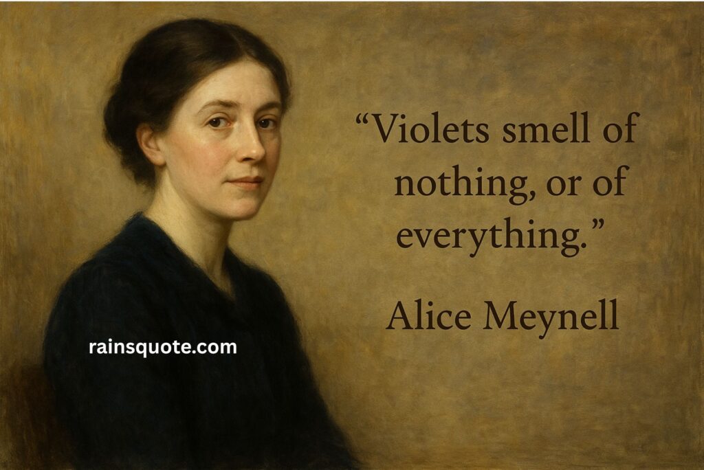 “Violets smell of nothing, or of everything.”