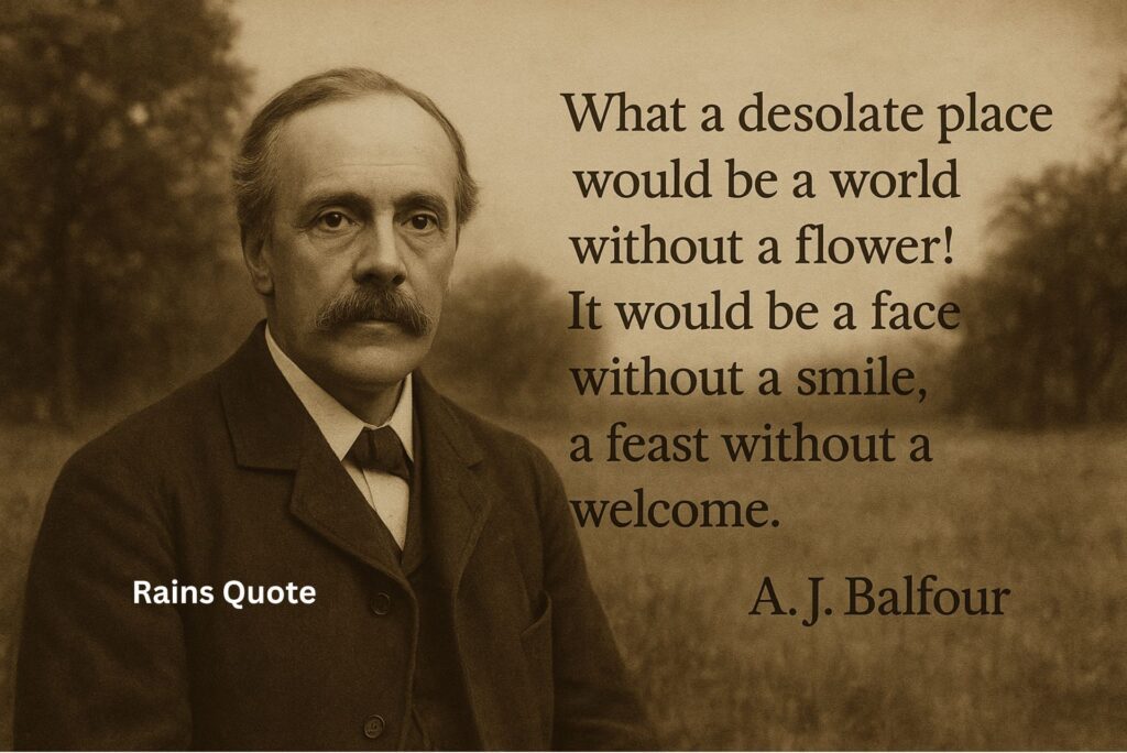 “What a desolate place would be a world without a flower! It would be a face without a smile, a feast without a welcome.”
