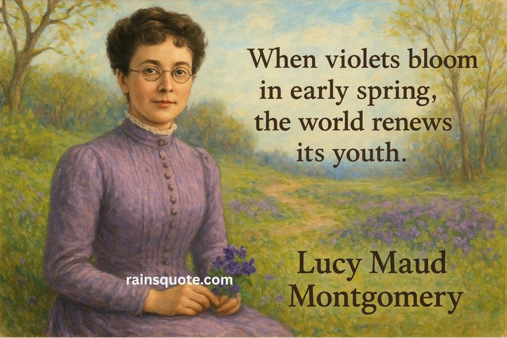“When violets bloom in early spring, the world renews its youth.”