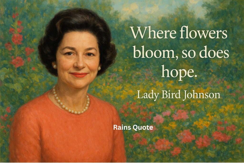 “Where flowers bloom, so does hope.”