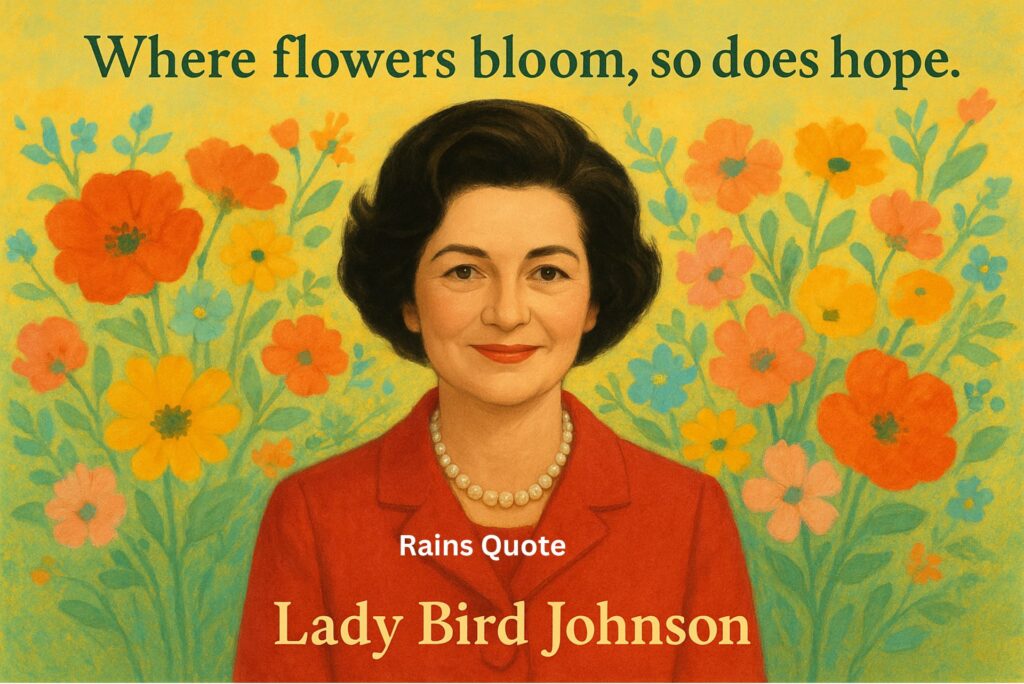 “Where flowers bloom, so does hope.”