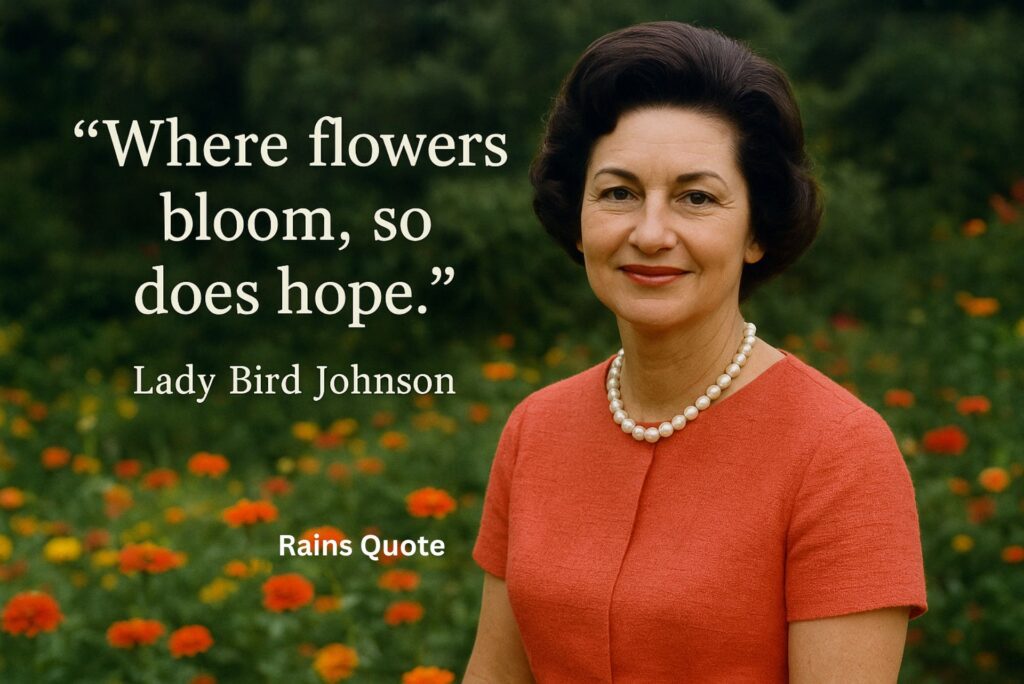 “Where flowers bloom so does hope.”