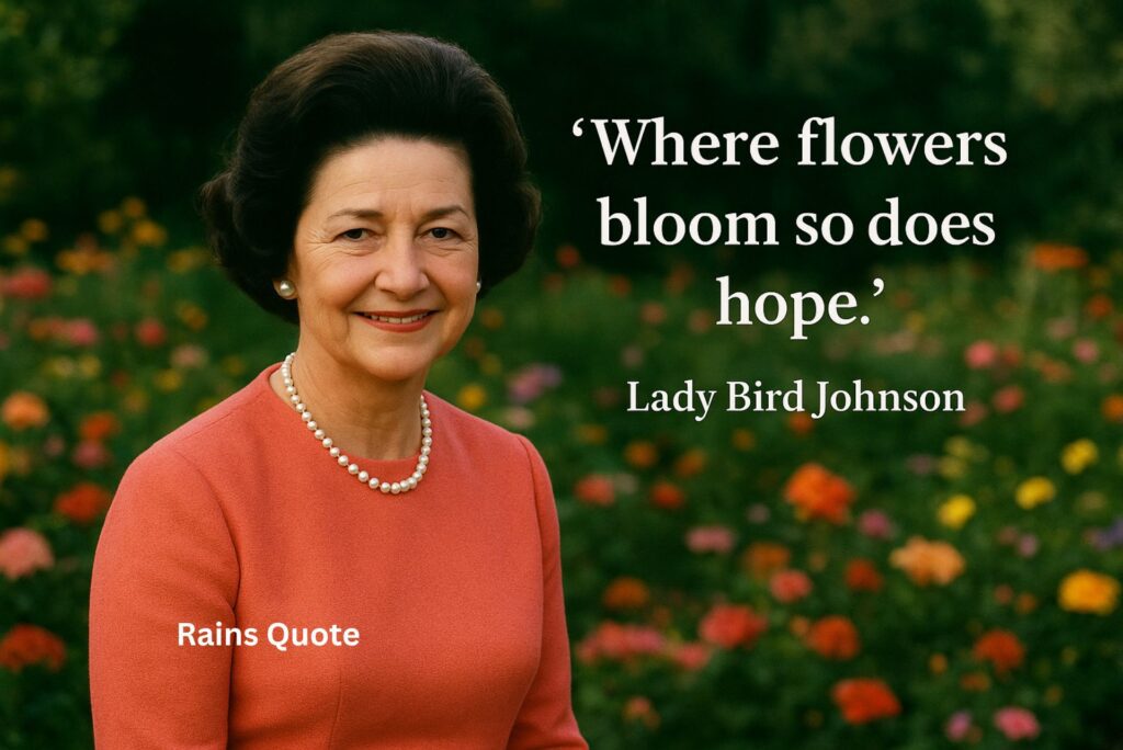 Where flowers bloom so does hope.”