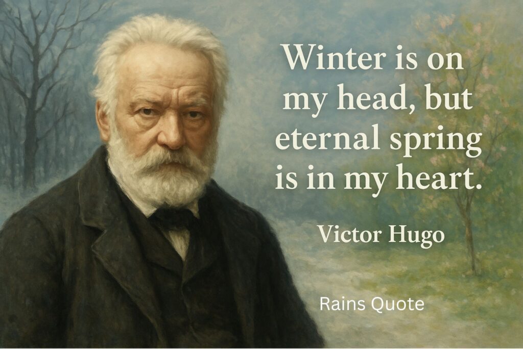 โWinter is on my head, but eternal spring is in my heart.โ