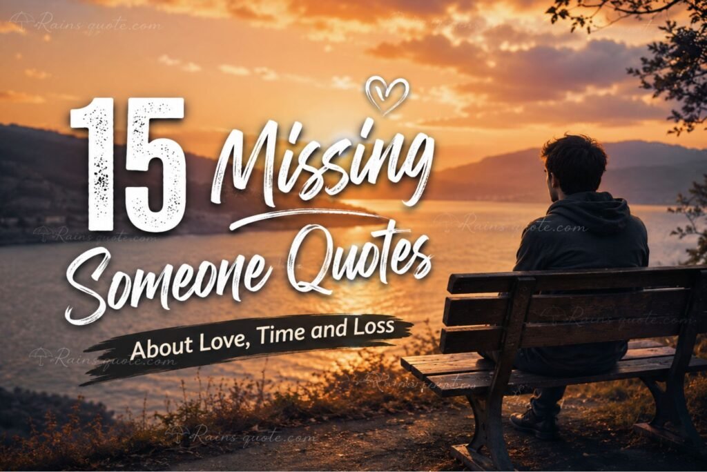 15 Missing Someone Quotes About Love, Time and Loss