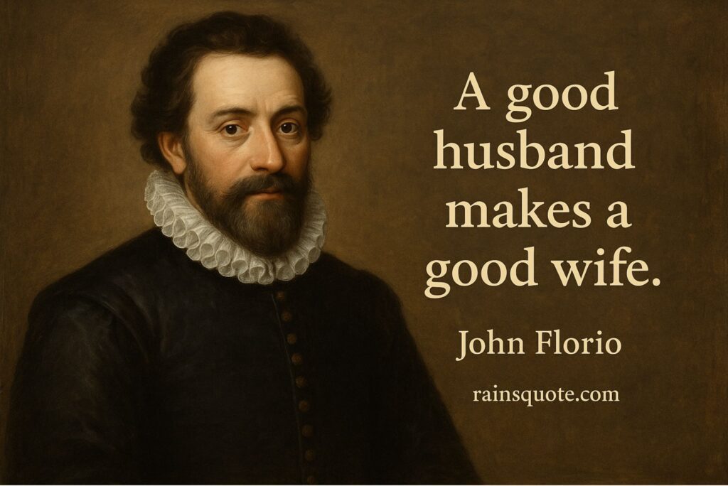 “A good husband makes a good wife.”