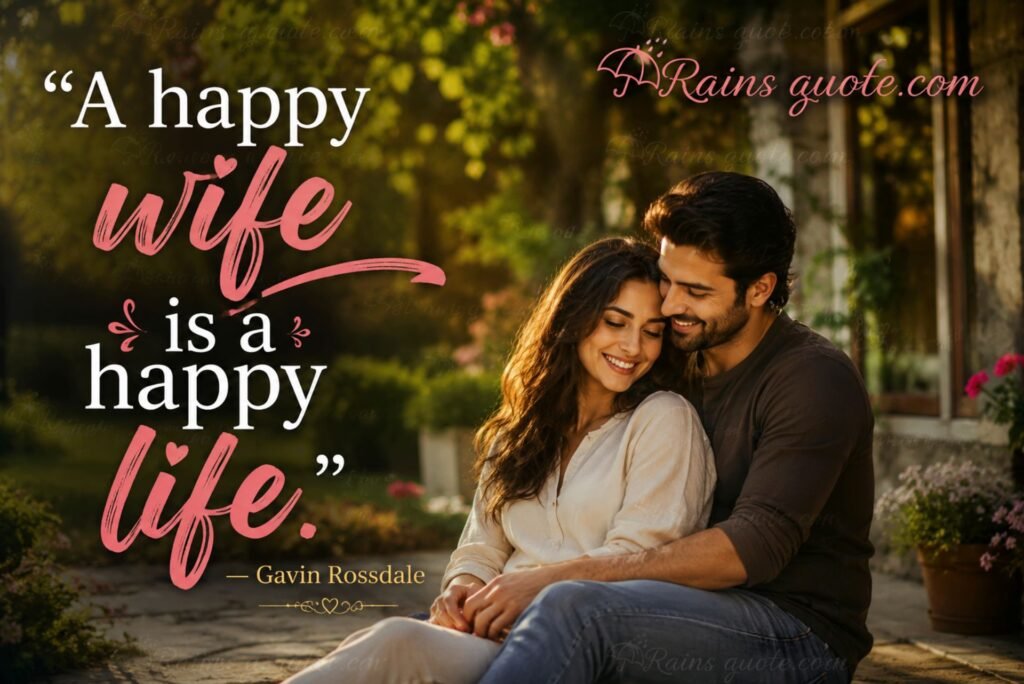 “A happy wife is a happy life.”