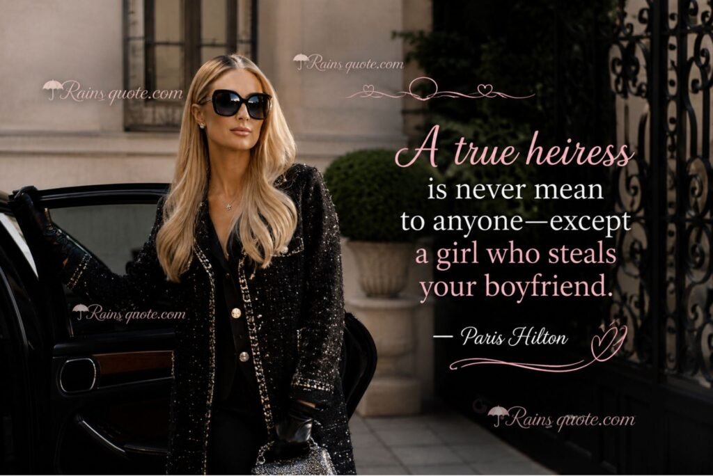  “A true heiress is never mean to anyone—except a girl who steals your boyfriend.”