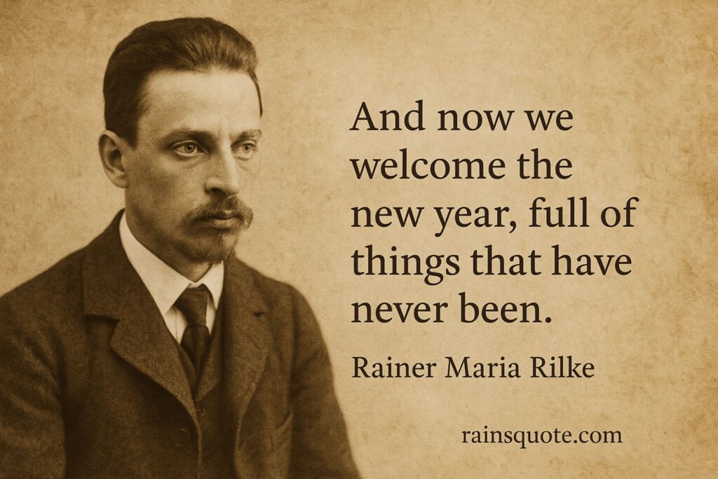 “And now we welcome the new year, full of things that have never been.”