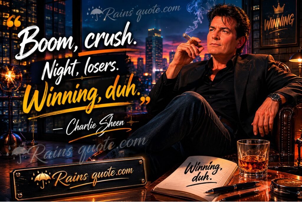 “Boom, crush. Night, losers. Winning, duh.”
