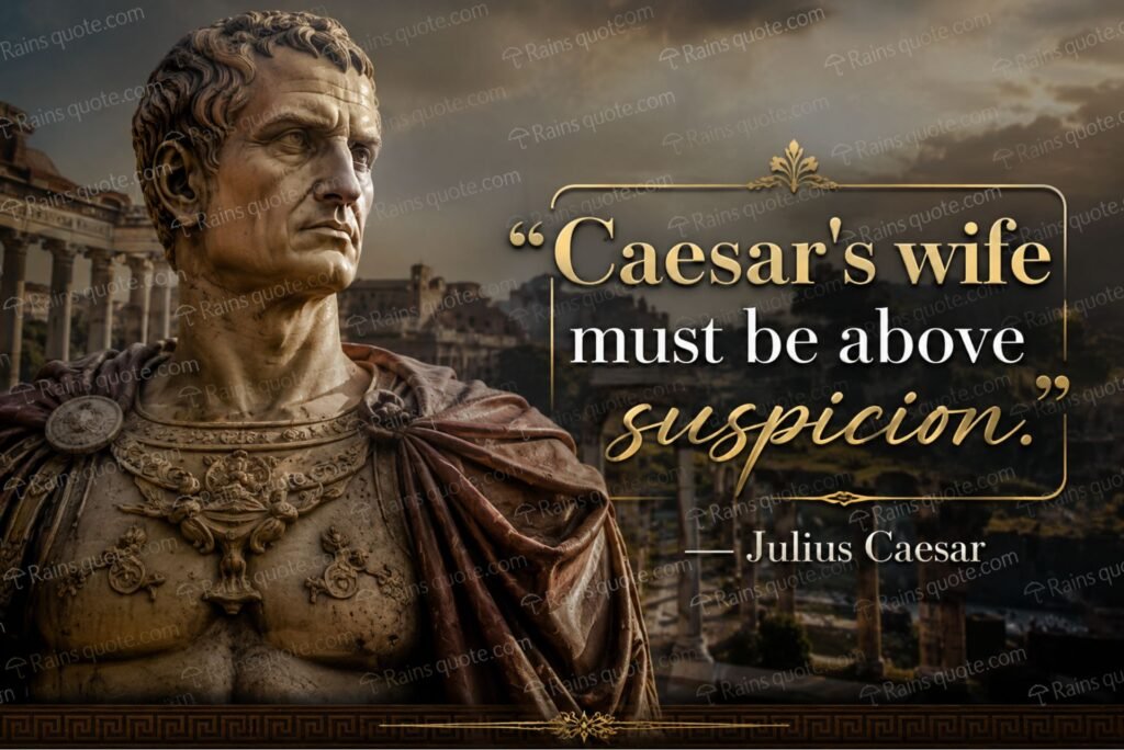 “Caesar's wife must be above suspicion.”