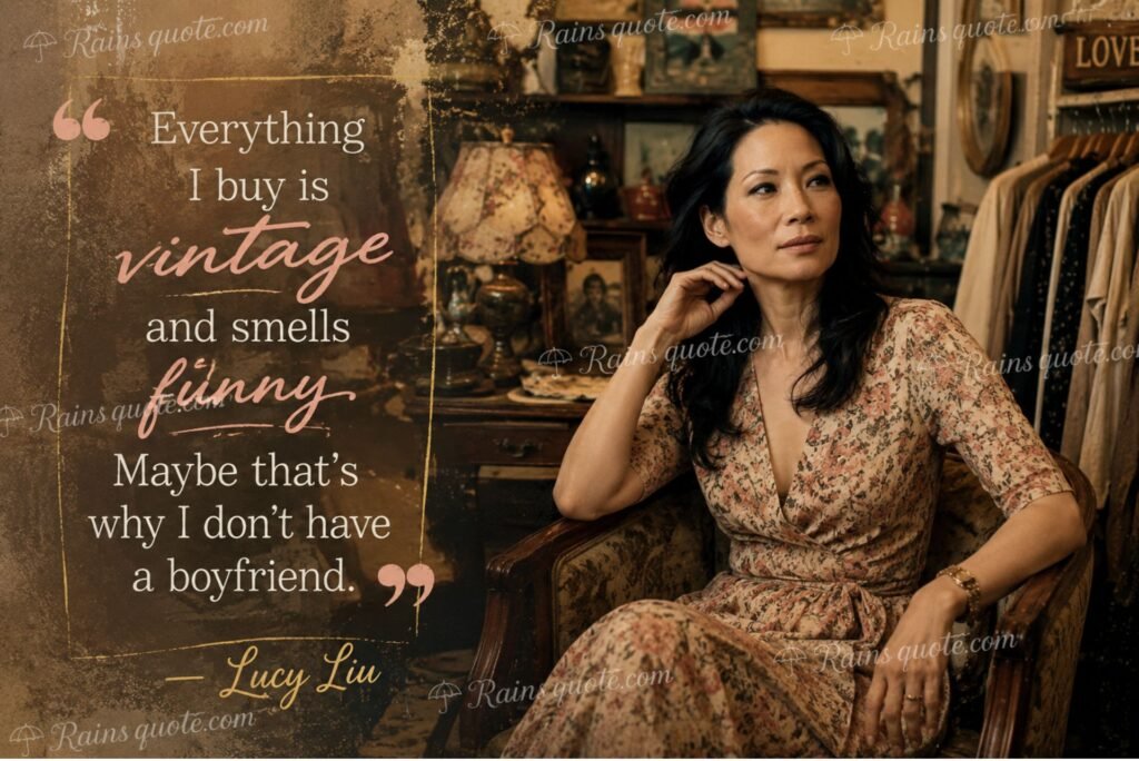 “Everything I buy is vintage and smells funny. Maybe that’s why I don’t have a boyfriend.”