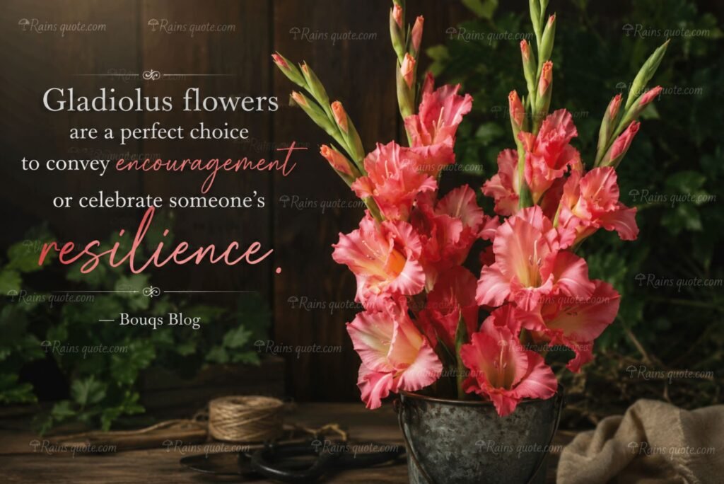 “Gladiolus flowers are a perfect choice to convey encouragement or celebrate someone’s