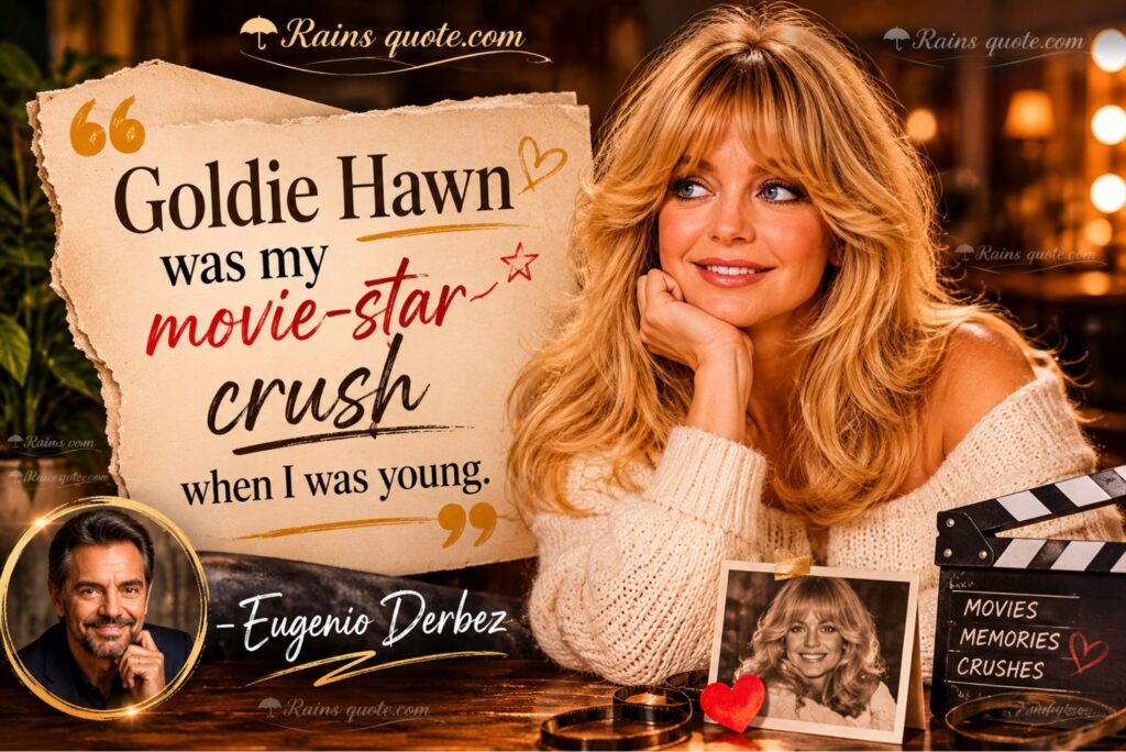 “Goldie Hawn was my movie-star crush when I was young.”