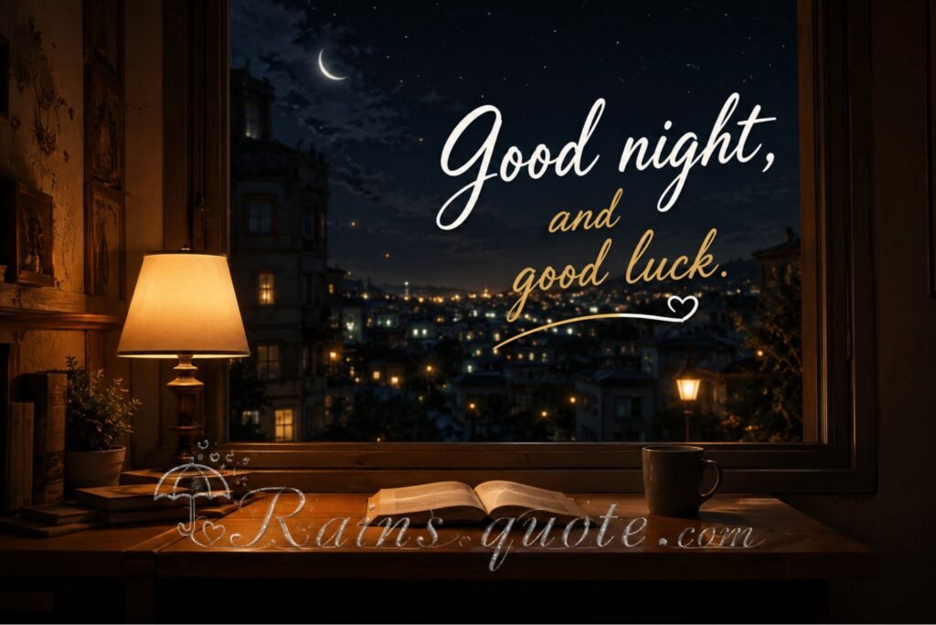 “Good night, and good luck.”