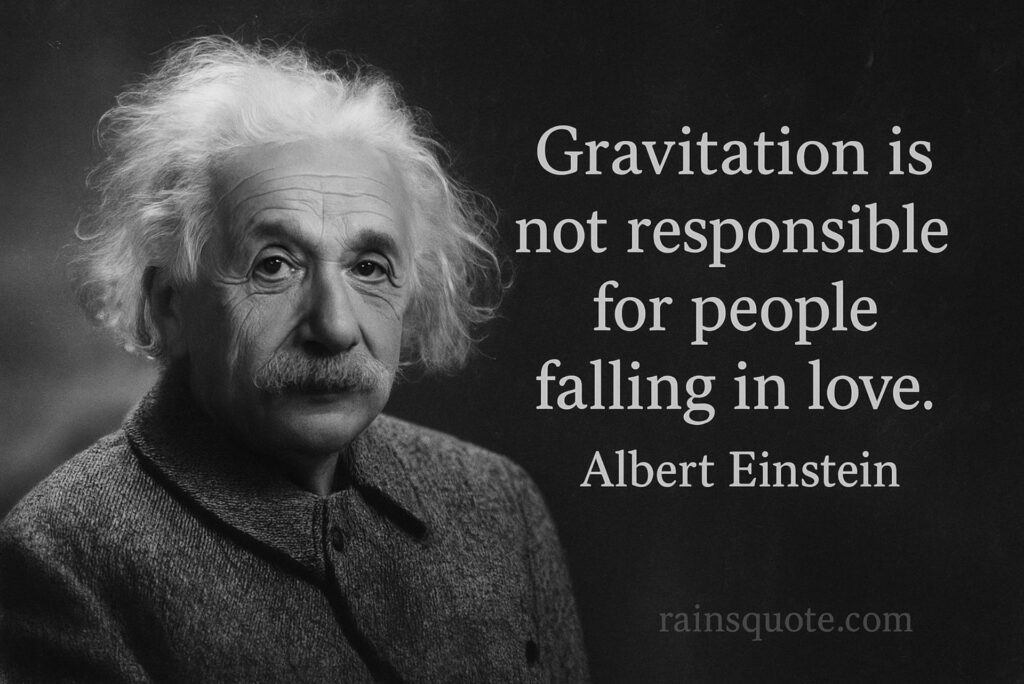 “Gravitation is not responsible for people falling in love.”