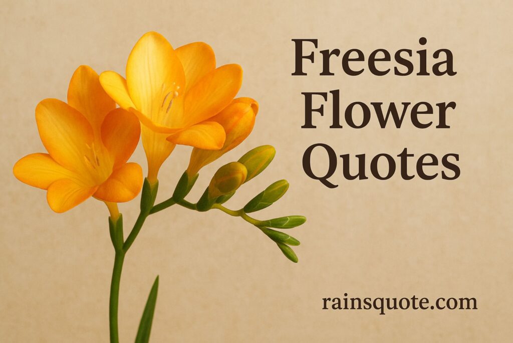Heartfelt Freesia Flower Quotes About Life and Joy