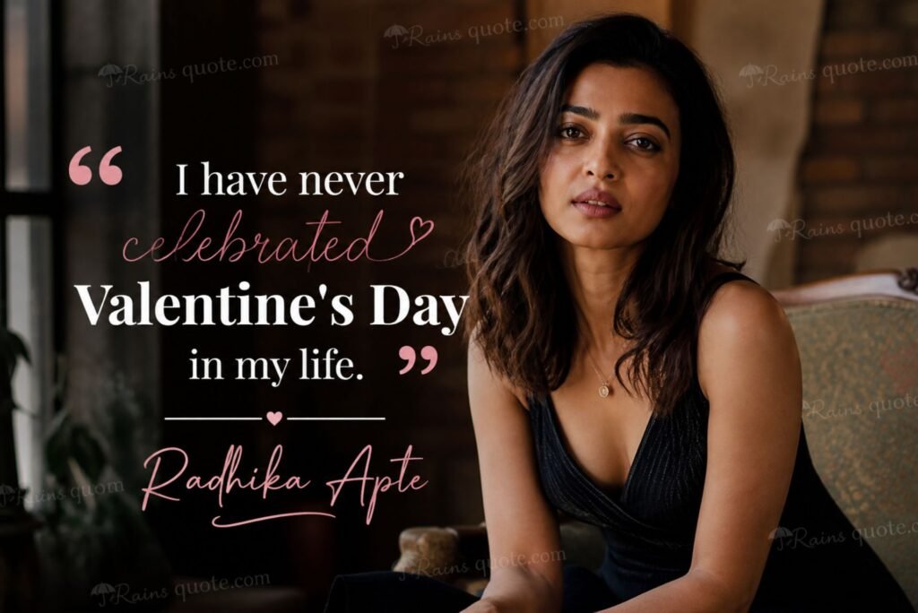 “I have never celebrated Valentine's Day in my life.”