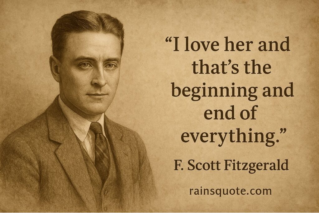 “I love her and that’s the beginning and end of everything.”