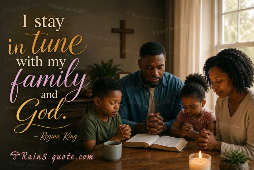 “I stay in tune with my family and God.”
