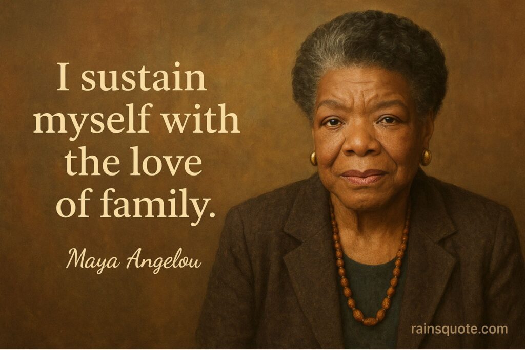 “I sustain myself with the love of family.”